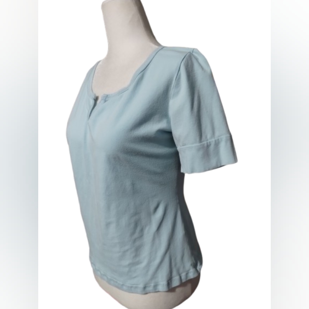 Romy Baby Blue Short Sleeve Top, XL - Picture 2 of 5